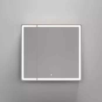 Зеркало-шкаф Sancos Mirror 80, с подсветкой, дуб галифакс натуральный