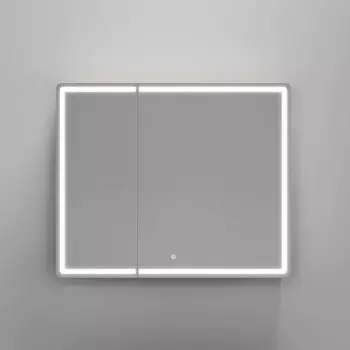 Зеркало-шкаф Sancos Mirror 90, с подсветкой, дуб галифакс натуральный