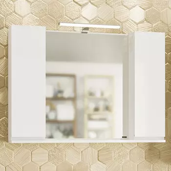 Зеркало-шкаф СанТа Марс 100 со светильником