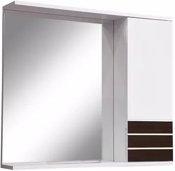 Зеркало-шкаф Stella Polar Алисия 80 белый - темное дерево