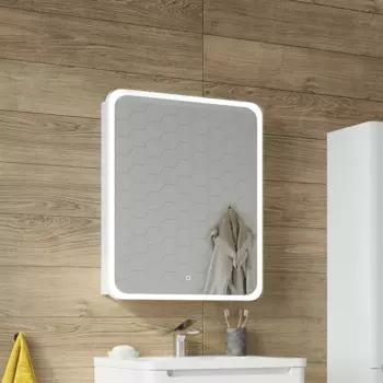 Зеркало-шкаф STWORKI Монтре 70 с подсветкой, сенсорное, левое