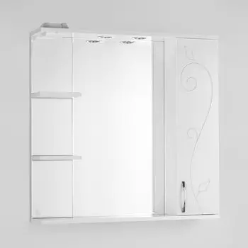 Зеркало-шкаф Style Line Панда 80 правый белый, с подсветкой