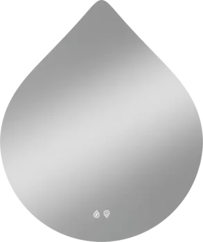 Зеркало STWORKI Флом 67x80 см, c подсветкой в ванную, с подогревом, с регулировкой яркости подсветки, влагозащитное, сенсорное