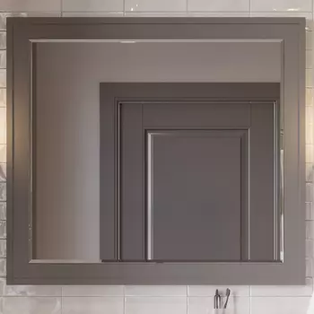 Зеркало STWORKI Хадстен 100 серое, прямоугольное, настенное, в раме