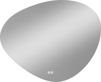 Зеркало STWORKI Муле 80x65 см, c подсветкой в ванную, с подогревом, с регулировкой яркости подсветки, влагозащитное, сенсорное