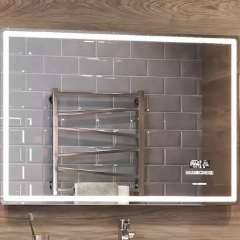 Зеркало Vigo Geometry Media 100 белый с подсветкой