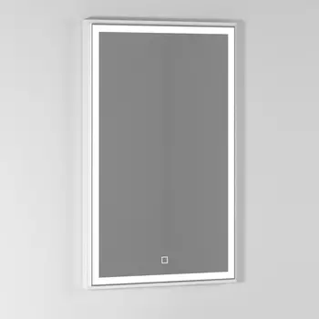 Зеркало Vod-Ok Лайт 50 белое, с подсветкой