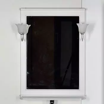 Зеркало Aquanet Валенса 70 белый краколет, серебро