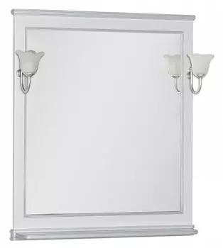 Зеркало Aquanet Валенса 80 белый краколет, серебро