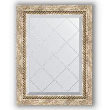 Зеркало Evoform Exclusive-G BY 4005 53x71 прованс с плетением, в багетной раме, с гравировкой