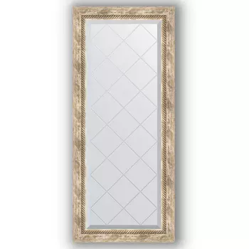 Зеркало Evoform Exclusive-G BY 4048 53x123 прованс с плетением, в багетной раме, с гравировкой