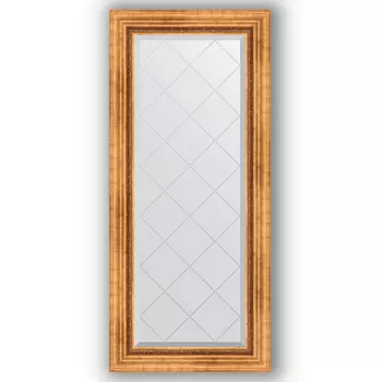 Зеркало Evoform Exclusive-G BY 4060 56x126 римское золото, в багетной раме, с гравировкой