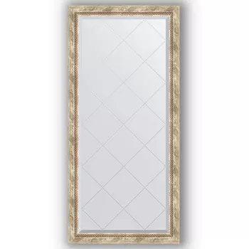 Зеркало Evoform Exclusive-G BY 4263 73x155, прованс с плетением, в багетной раме, с гравировкой