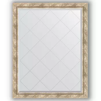 Зеркало Evoform Exclusive-G BY 4349 93x118, прованс с плетением, в багетной раме, с гравировкой