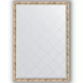 Зеркало Evoform Exclusive-G BY 4478 128x183, прованс с плетением, в багетной раме, с гравировкой