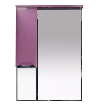 Жасмин - 65 Зеркало - шкаф лев. (свет) розовая плёнка