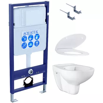 Комплект унитаза с инсталляцией Aquatek