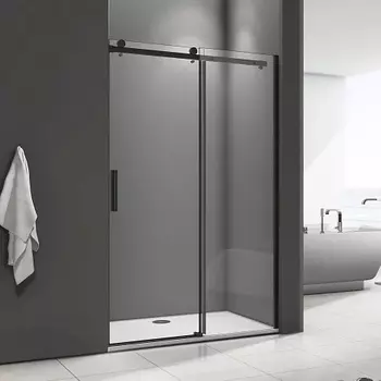 Душевая дверь в нишу Good Door Galaxy WTW-140-C-B профиль черный ГЛ00015