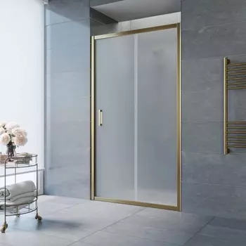 Душевая дверь в нишу Vegas Glass ZP TUR NOVO 105 05 10 105 см, профиль бронза, стекло сатин