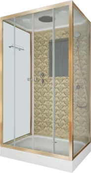Душевая кабина Niagara Luxe 7772QG 120х90, золото