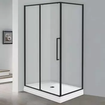 Душевой уголок Esbano Surf ESS-128PS-B 120х80 см, профиль черный, стекло прозрачное