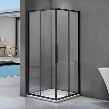 Душевой уголок Good Door Idea CR-100-C-B 100x100, профиль черный ИД00020