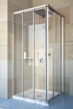 Душевой уголок GuteWetter Practic Square GK-433 75x75 см стекло бесцветное, профиль матовый хром PRACTIC SQUARE GK-433 MCR 1 75x75