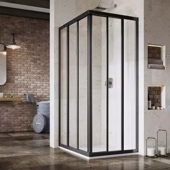 Душевой уголок Ravak Supernova ASRV3-75 Transparent, профиль черный
