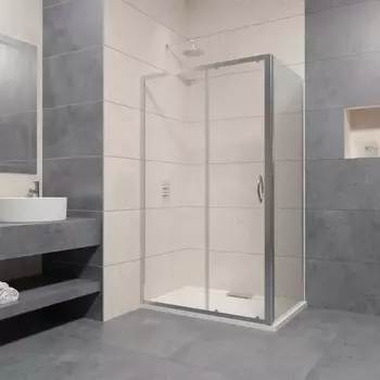 Душевой уголок RGW Passage PA-016+90 см (120-123)x90x195 профиль хром, стекло прозрачное 35087629-11