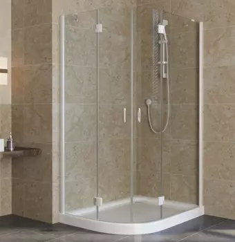 Душевой уголок Vegas Glass AFS-F Lux 120*90 01 01 R профиль белый, стекло прозрачное AFS-F lux 120*90 01 01 R