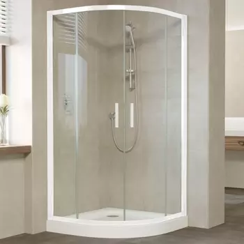 Душевой уголок Vegas Glass ZS 110 01 01 профиль белый, стекло прозрачное