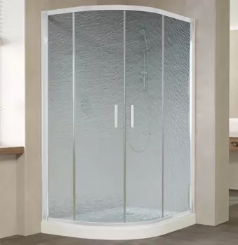 Душевой уголок Vegas Glass ZS-F 120*90 01 02 профиль белый, стекло шиншилла