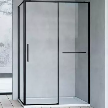 Душевой уголок Vincea Slim Soft VSR-1SS9015CLB 150х90х200 профиль черный, стекло прозрачное