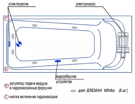 Гидромассаж Radomir Роза White