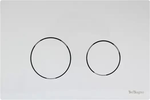 Кнопка смыва BelBagno Twin BB-P57130 белая