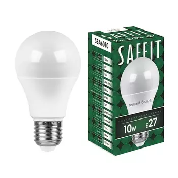 Лампа светодиодная Saffit E27 10W 2700K Шар Матовая SBA6010 55004 /55004
