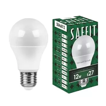 Лампа светодиодная Saffit E27 12W 2700K Шар Матовая SBA6012 55007 /55007