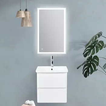 Мебель для ванной BelBagno Albano-Cer 50 подвесная, bianco lucido