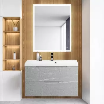 Мебель для ванной BelBagno Vittoria 100 подвесная, toros bianco, белая глянцевая раковина