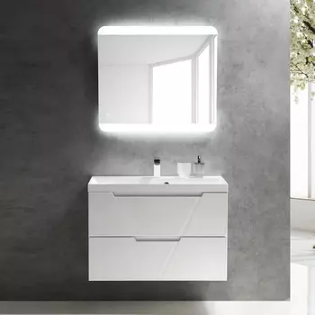 Мебель для ванной BelBagno Vittoria 90 подвесная, bianco lucido, белая глянцевая раковина