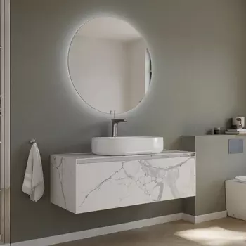 Мебель для ванной Sancos Stone 120 Statuario white