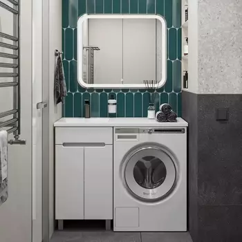 Мебель для ванной Sanstar Эллада 50 белая, раковина Эстет Даллас 1100 L