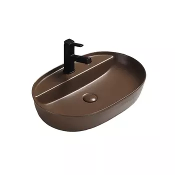 Накладная раковина Gid Br1346 61х41 коричневая 53342