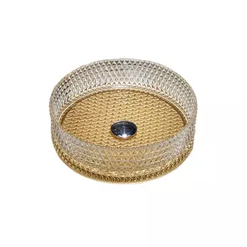 Накладная раковина Vincea VBS-5GL04 40x40 золотая, прозрачная