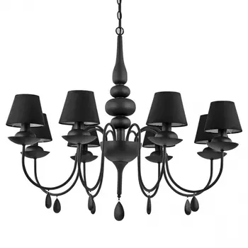 Подвесная люстра Ideal Lux Blanche SP8 Nero