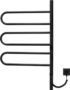 Полотенцесушитель электрический Vincea VTD-1R2CBE 44х80 черный