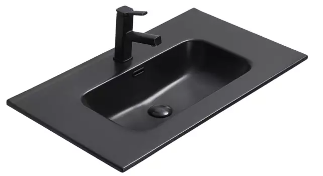 Раковина CeramaLux 9080MMB 81 см черный матовый