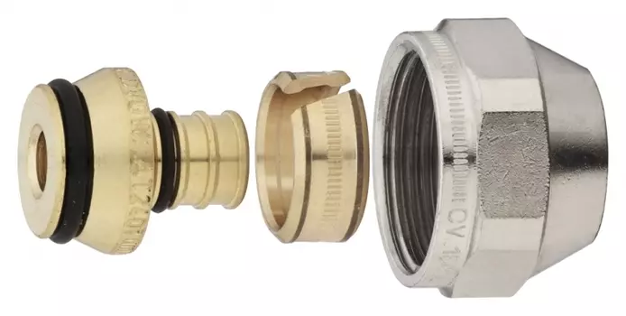 Резьбозажимное соединение Oventrop Cofit S 20xG 3/4 никелированное 1507960