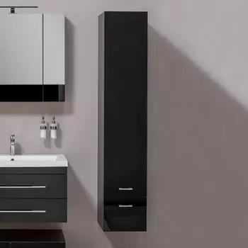Шкаф-пенал Aquanet Верона 30 черный 175391