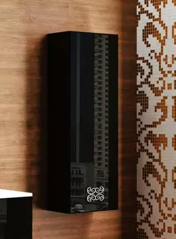 Шкаф-пенал La Beaute Moselle 40 черный, фурнитура хром R CMo2Dx
